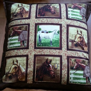 Cushion cover horse pictures 50 x 50 cm, cuddly cushions, cuddly cushions, children, decorative cushions, adults, cushions with motifs image 1