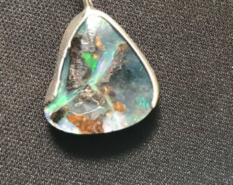 Australian boulder opal pendant