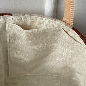 Handmade Linen Shoulder Bag With Sashiko Stitching Linen Lining. - Etsy