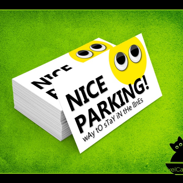 Sarcastic Bad Parking Windshield Cards | Eye Roll, Sassy Gag Gift, Non-Offensive, Stocking Stuffer