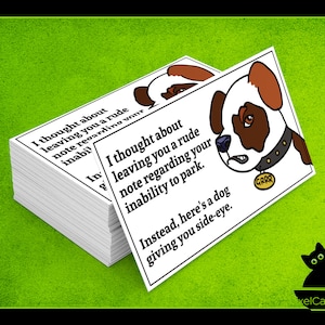 Cartes d'infraction pour le stationnement pour chien impertinent | Cadeau pour bâillonner l'humour, ne faites pas la queue, non choquant, idéal pour un bas de Noël