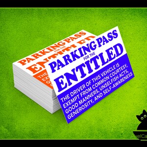Cartes de stationnement sarcastiques, passives et agressives, lot de 24
