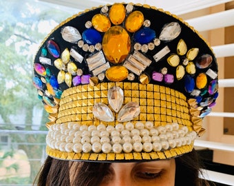 Ready to Ship (Size: 56cm) Burning Man Hat, Captain's Hat, Festival Hat