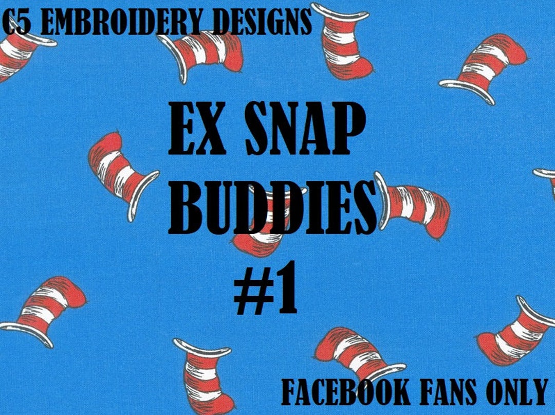 ITH Digital Embroidery Design - EX Snap Buddies Set #1 - 4X4 Hoop and ...