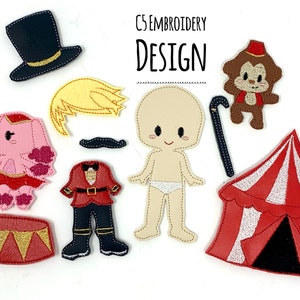 4X4 HOOP ONLY - ITH Digital Embroidery Design - 4X4 Felt Dress up ...