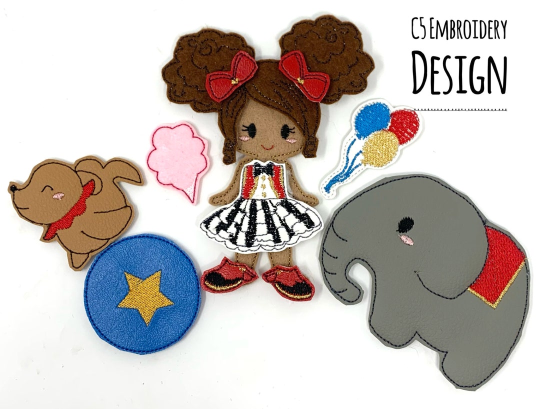 4X4 HOOP ONLY - ITH Digital Embroidery Design - 4X4 Felt Dress up ...