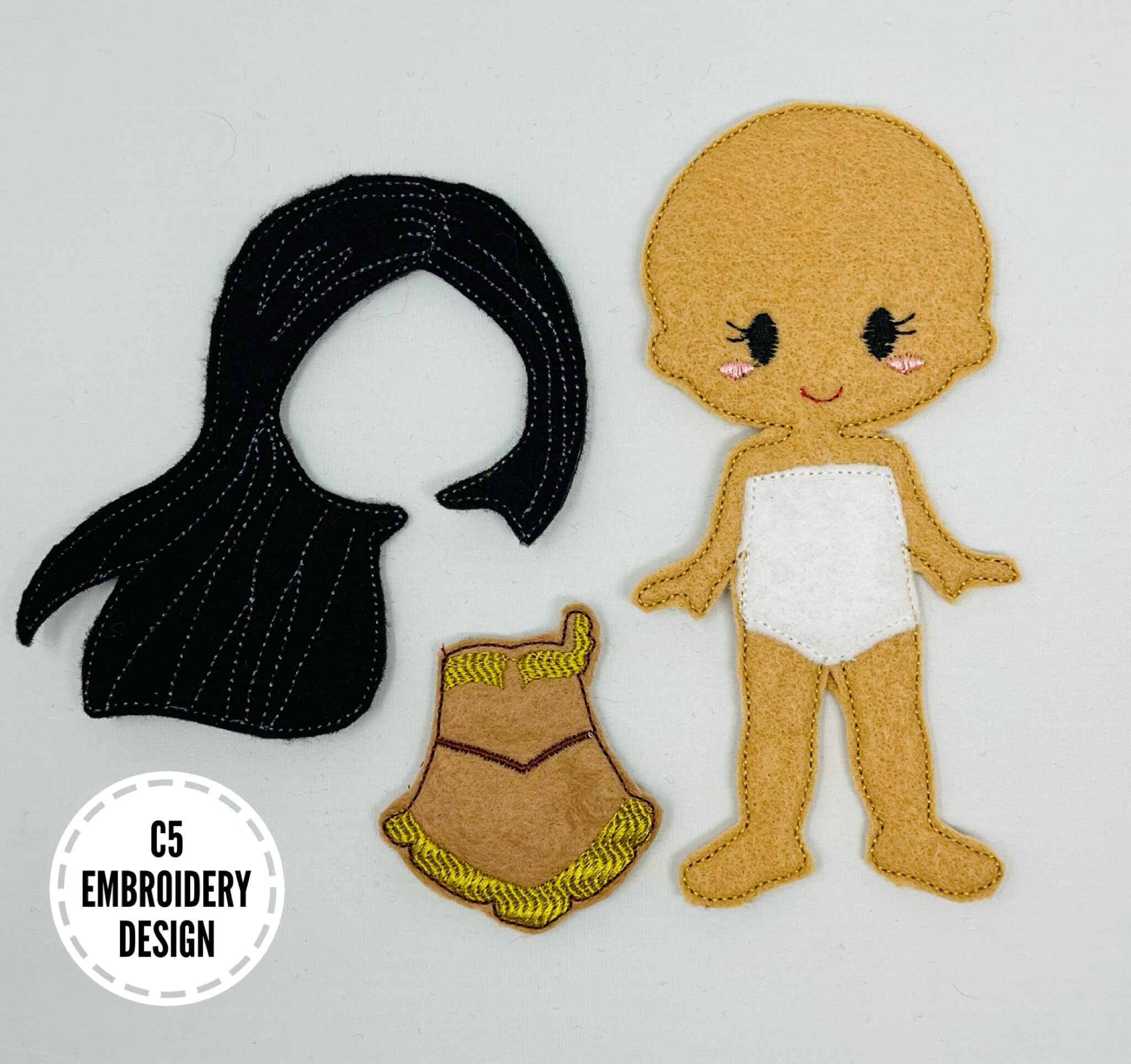 5x7 HOOP ONLY ITH Digital Embroidery Design 5x7 Felt Dress - Etsy