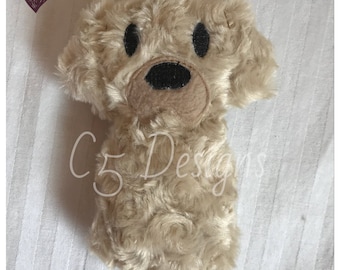 ITH Digital Embroidery Design - Golden Retriever Stuffie - 4X4 Hoop and Larger - Digital Instant Download - Comes in Many Formats