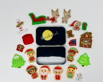 ITH Digital Embroidery Design - Santa Tin Set -  Felties