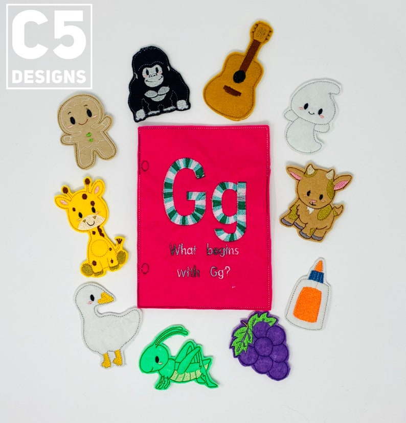 ITH Digital Embroidery Design g Alphabet Finger Etsy