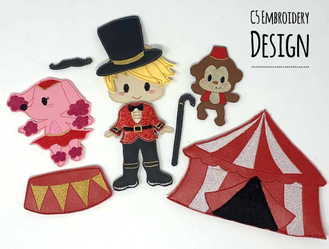 5x7 HOOP ONLY - ITH Digital Embroidery Design - 5x7 Felt Dress up ...