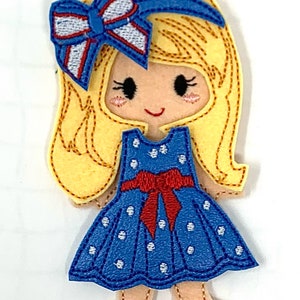 4X4 HOOP ONLY - ITH Digital Embroidery Design - 4X4 Felt Dress Up Doll #2 - 4x4 Hoop - Instant Download - Many Format