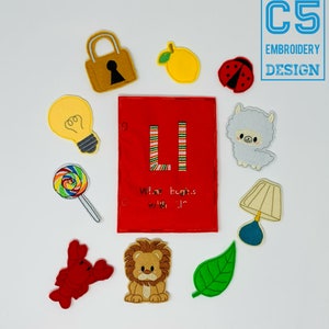 ITH Digital Embroidery Design - "L" Alphabet Finger Puppet Set - 4X4 Hoops y más grande - Digital Instant Download - Muchos formatos