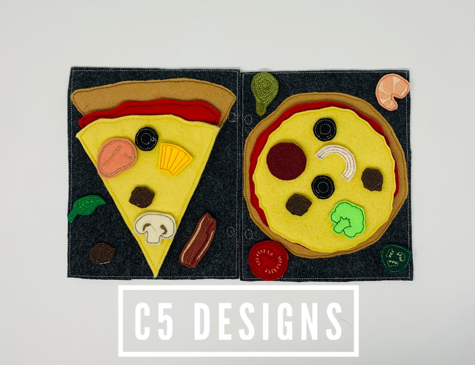 ITH デジタル刺繍デザイン - 自分だけのピザビジーブックページを作成