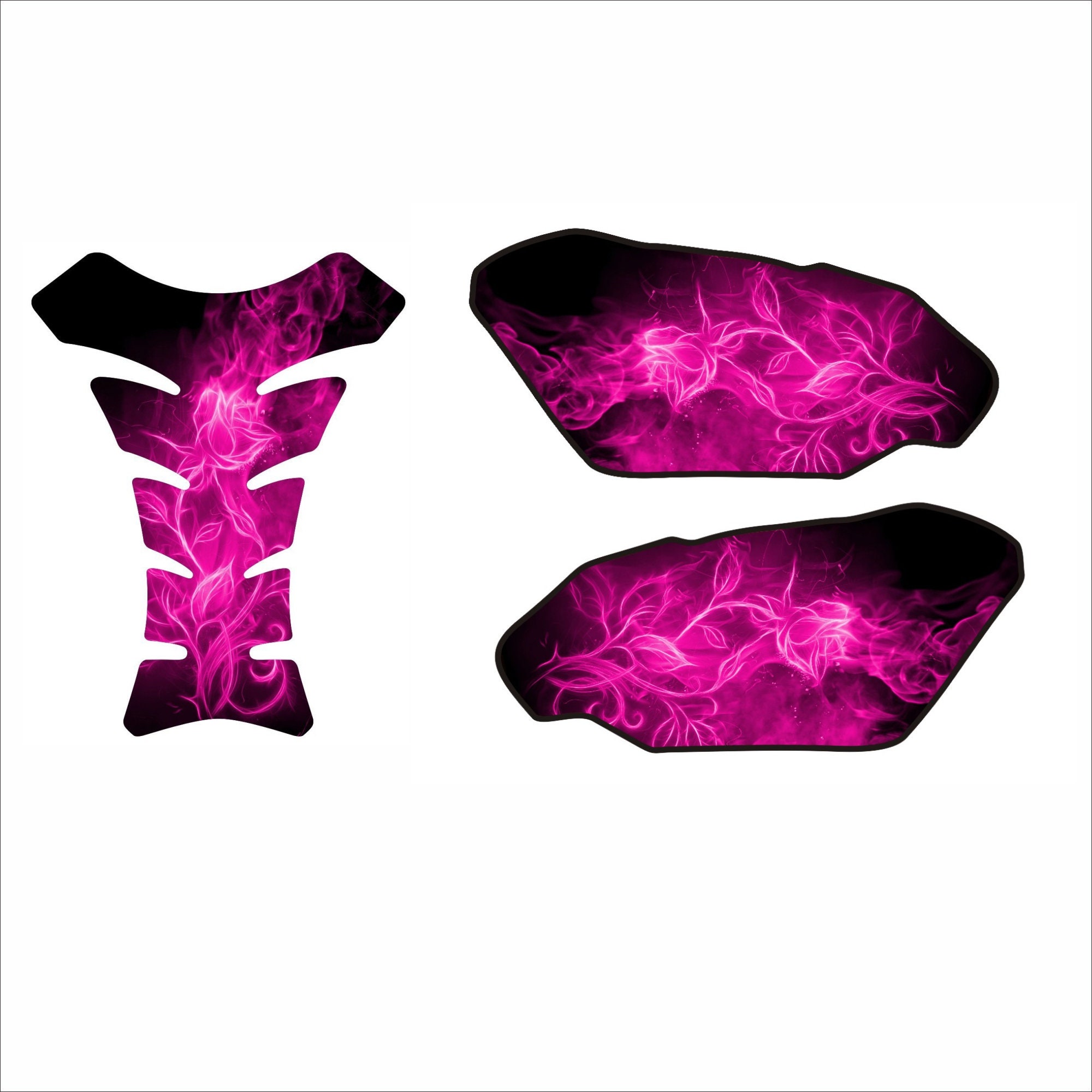 Flaming Rose Pink Universal Motorcycle Tank Pad Gas Tank Guard Etsy