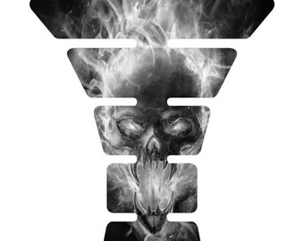 Motorcycle Skull Zombie Oil Tank Pad 3D Sticker Protector For Aprilia Universal Motorcycle Skull Zombie Oil Tank Pad 3D Sticker Protector For Aprilia Universal