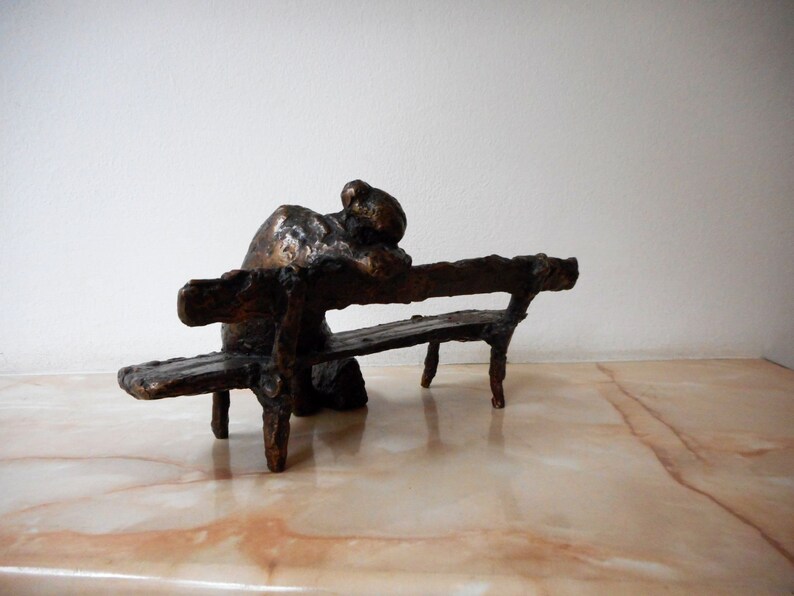 Realistic Bronze Sculpture, Bronze Statue of Lonely Young Girl, Limited