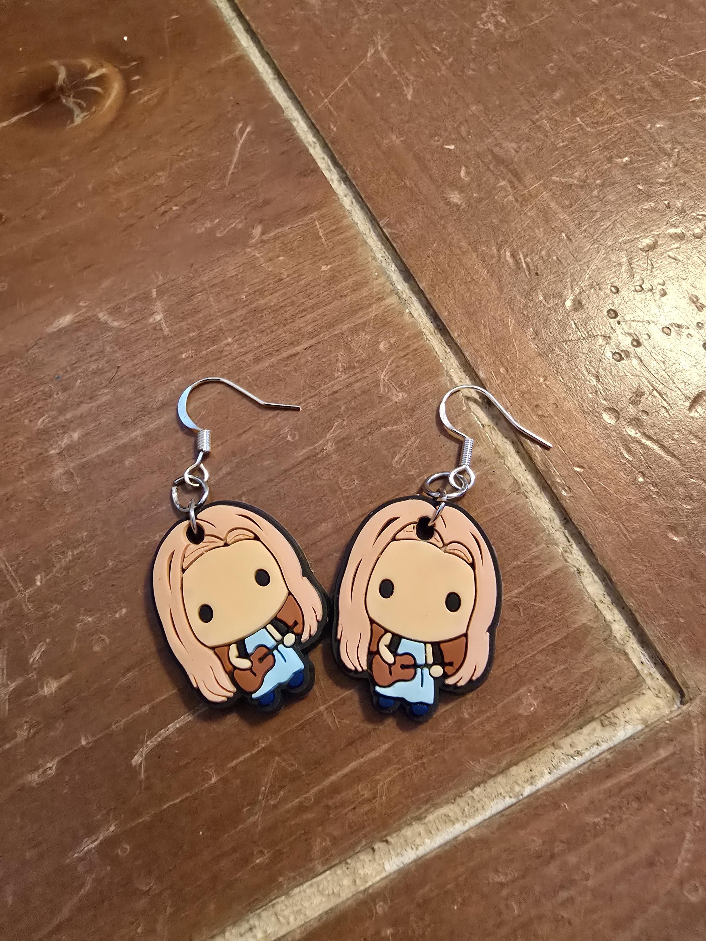 FRIENDS Novelty Earring / lightweight / rubber charm / nickel free / fish hook / Monica / Chandler / Ross / Joey / Phoebe / Rachel / Pick 2 - Thumbnail 4