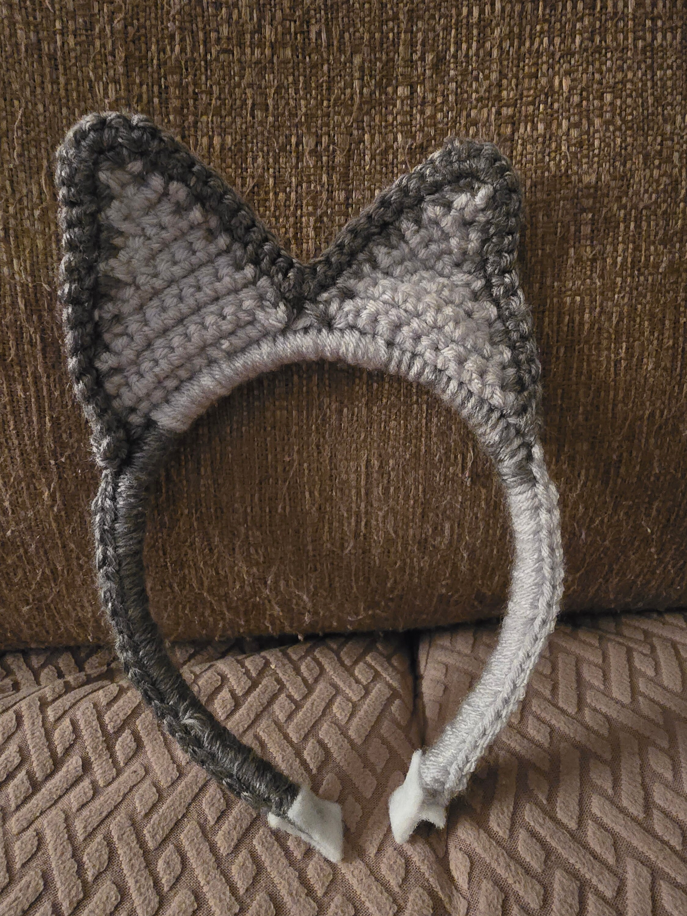 Dog Ear Headbands "Cousins" /Children dress-up / headband / crocheted / handmade / Australia / Heeler / blue / muffin / socks / gray / Bluey - Thumbnail 2