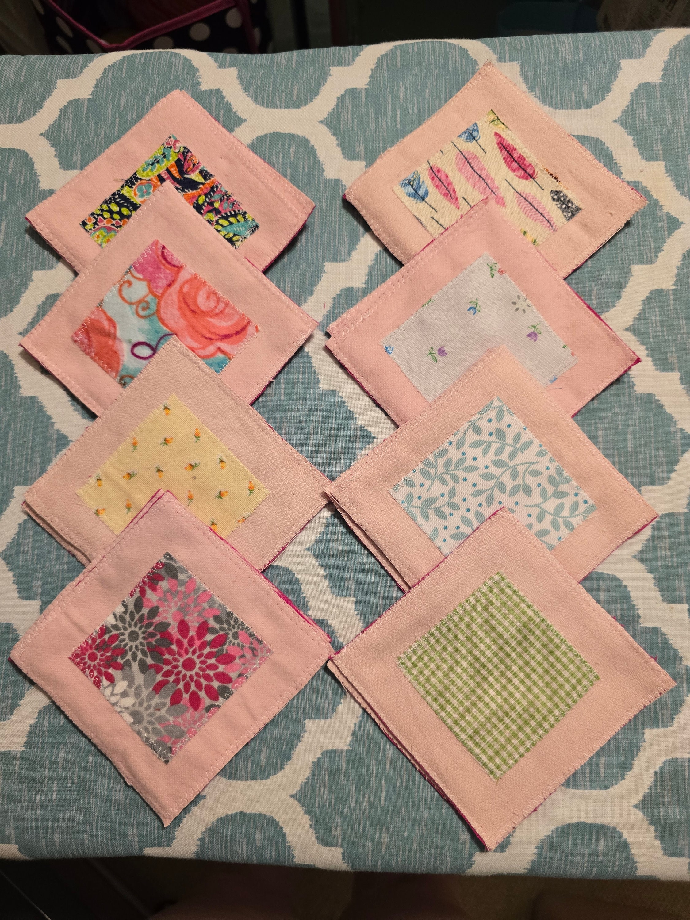 Fabric Memory Game / Cotton / Fabric / Washable / Pattern / Eco friendly / Mobile / Kids Activity / animals / floral / Travel activity - Image 1