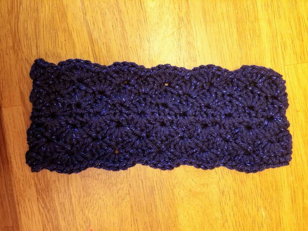 Crocheted Ear Warmer Headband / crochet / outerwear / head wear / headband / crochet / decorative / cold weather / for her - Thumbnail 2
