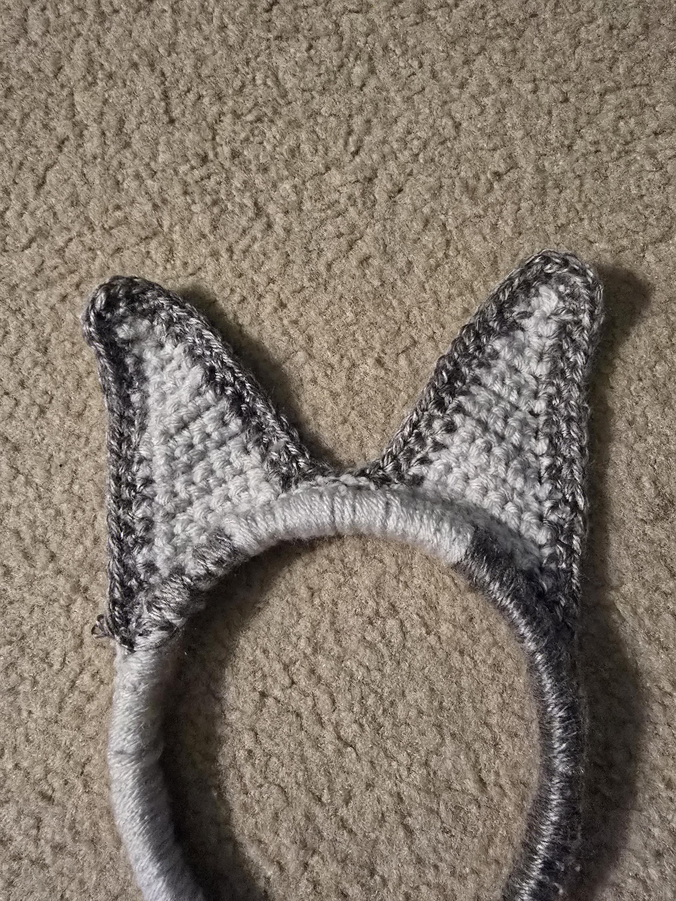 Dog Ear Headbands "Cousins" /Children dress-up / headband / crocheted / handmade / Australia / Heeler / blue / muffin / socks / gray / Bluey - Thumbnail 5