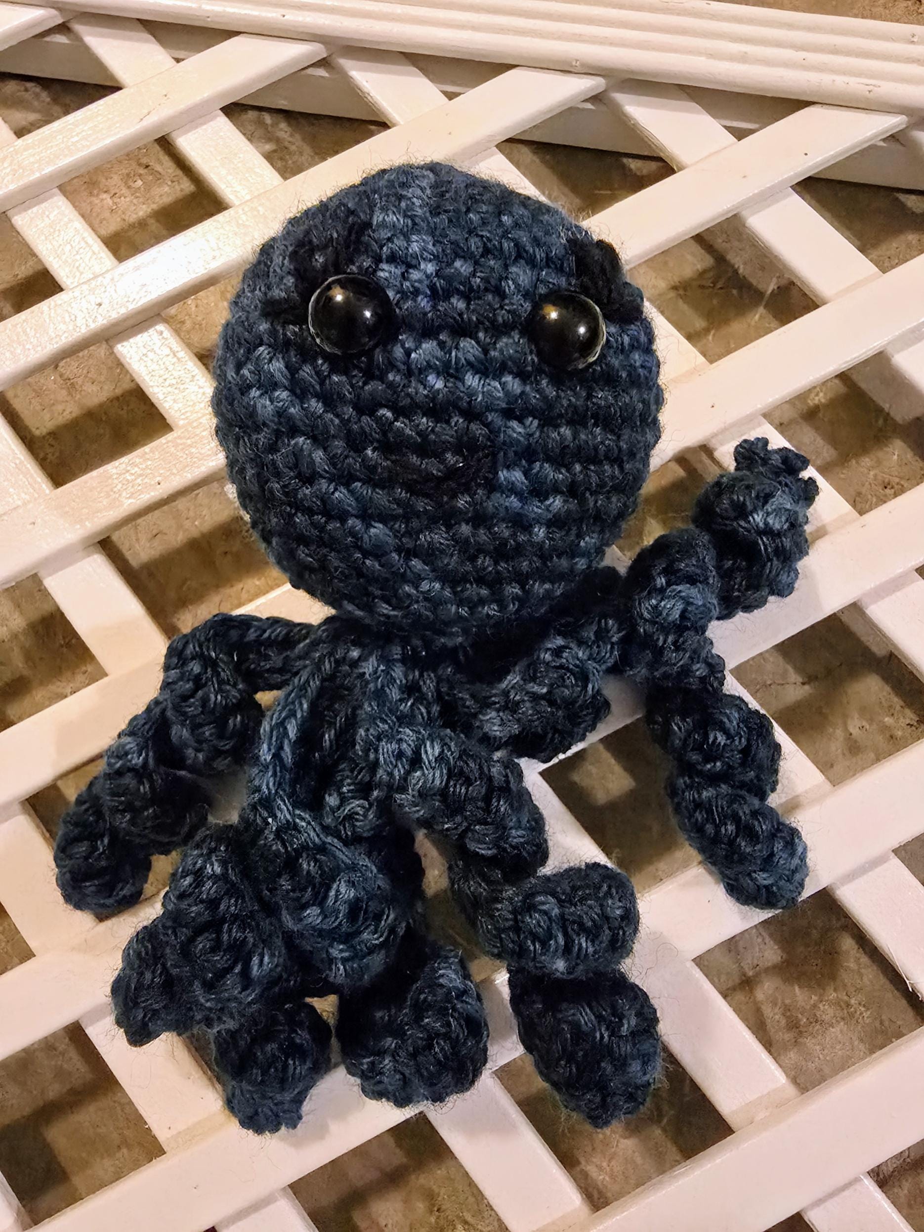 Penguin and Ollie book w/ handmade Ollie Octopus /Salina Yoon/ crochet /handmade / book character / teal / octopus stuffie / children's book - Thumbnail 4