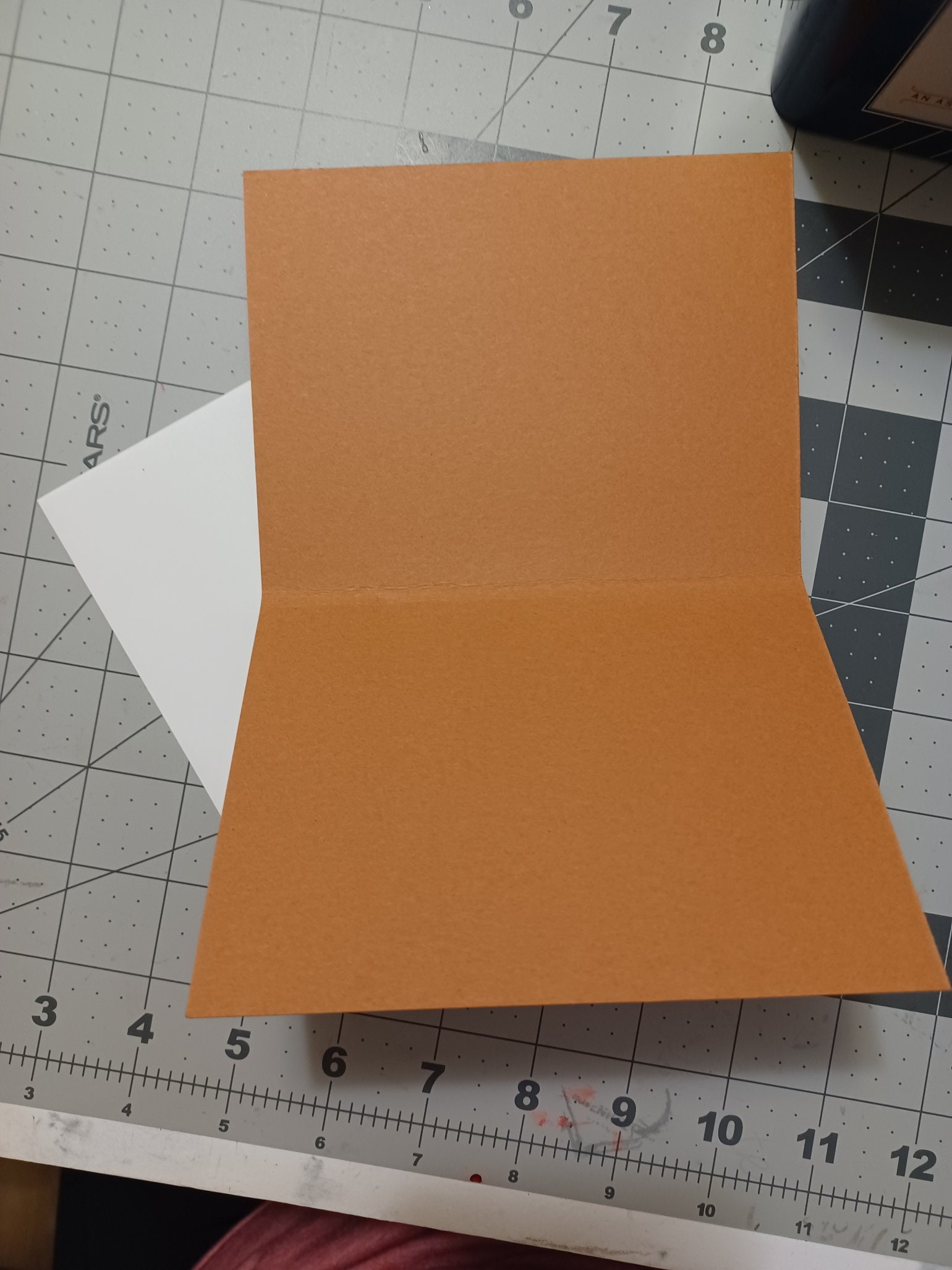 Rose gold Thank you card / floral / handmade / metallic / thank you / white / dark brown / leaves - Thumbnail 5