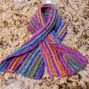 Pull - through Scarf / comfy / yarn / handmade / crochet / winter / cold weather gear / scarf