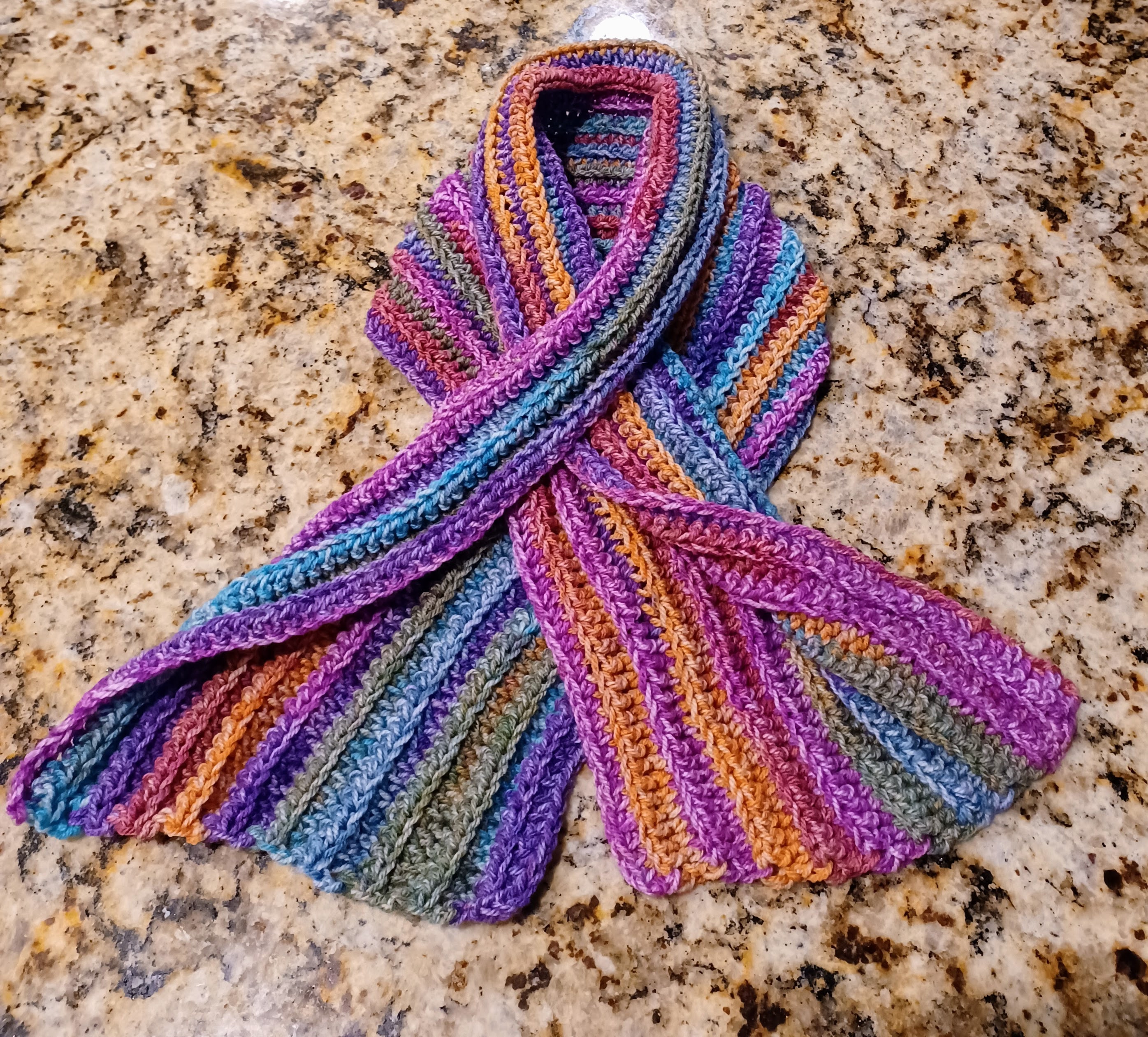 Pull - through Scarf / comfy / yarn / handmade / crochet / winter / cold weather gear / scarf