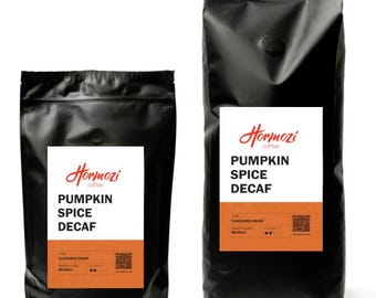 Premium Pumpkin Spice Flavoured DECAF Coffee Beans / Ground Sugar-free Vegan Gluten-free FRESH UK Made - Various Flavours Decaf Available