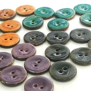 Coconut Buttons, 23mm, 30mm or 40mm, Enamel Buttons with a Lacquered High Shine Finish