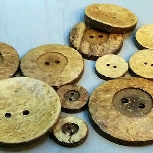 Coconut Buttons - Various Button & Pack Sizes