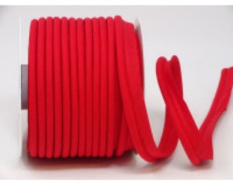 SCARLET RED BRAIDED VISCOSE CORD PIPING 4 mm x 2 metres