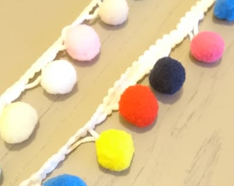 Pom Pom Trim, Choice of Colours, Pom Pom Fringe