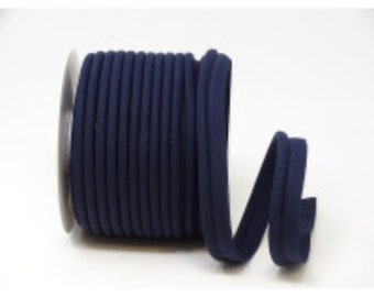 18mm Wide Navy Flanged Piping Trim, Piping Cord