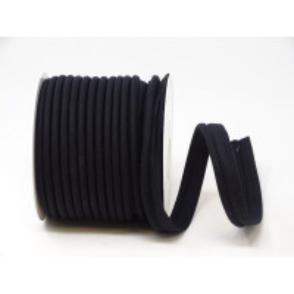 18mm Wide Black Flanged Piping Trim, Piping Cord