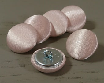 Pink Satin Sew on Buttons - Various Sizes