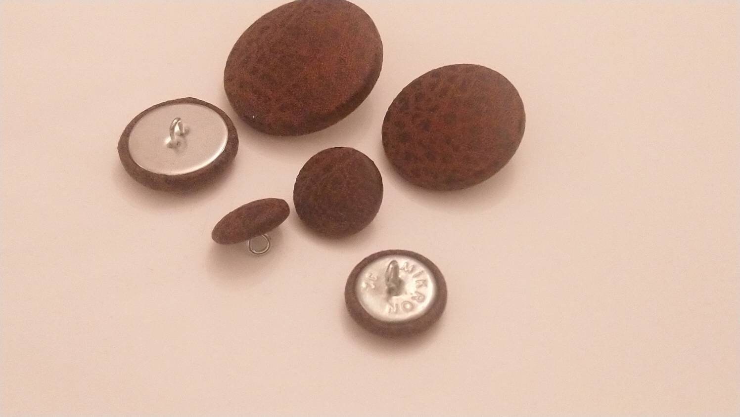 Brown Faux Leather Buttons Tufting Upholstery Buttons in Etsy