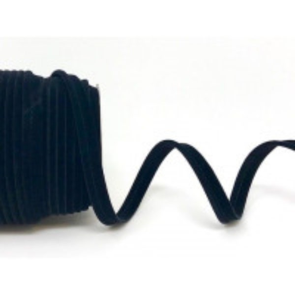 10mm Wide Navy Blue Velvet Piping Trim, Piping Cord