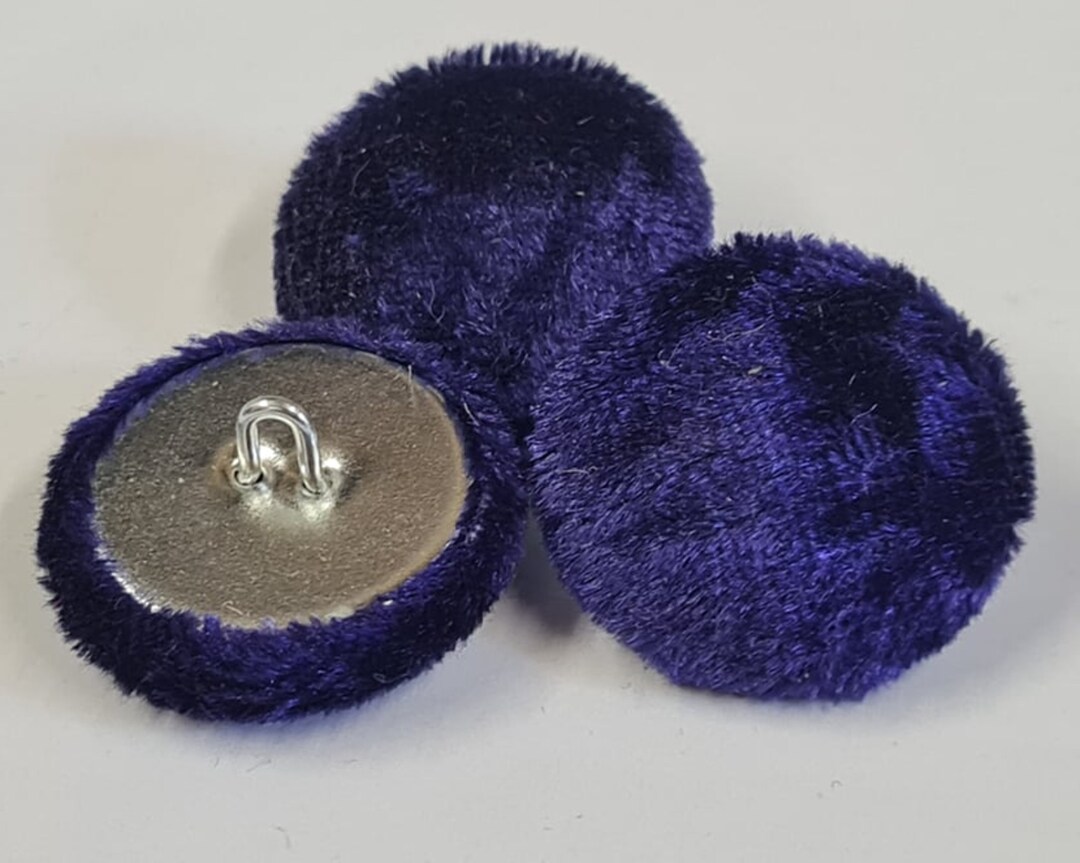Purple Velvet Buttons, Fabric Covered Buttons, Small Buttons, Sewing ...