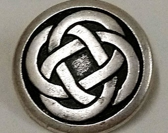 18mm Metal Silver Celtic Buttons - Choice of Pack Sizes