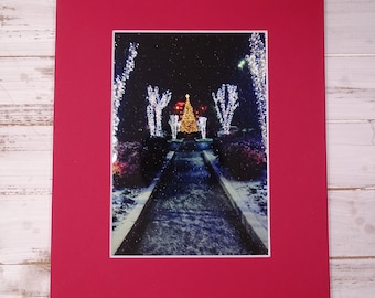 Pigeon Forge Christmas Matted Photo Print/ 8X10 mat size