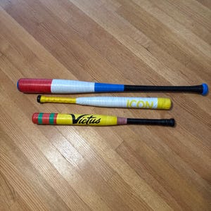 Custom made wiffle ball bats-Can make long or shorter bats-Can make a replica of any brand, name, color etc