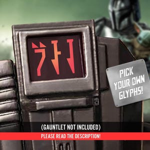 Star Wars Mandalorian "Mandoputer" computer - animated budget version! Pick your own glyphs! No electronics needed!
