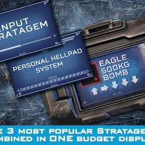 ヘルパッドアニメーションコスプレアームディスプレイ：3つの戦略を表示するタクティカルパッド用スクリーン！電子機器は不要です！（ヘルダイバーズにインスパイアされました）