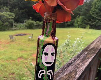 No Face Spirited Away Flower Vase | Studio Ghibli | Hand Painted