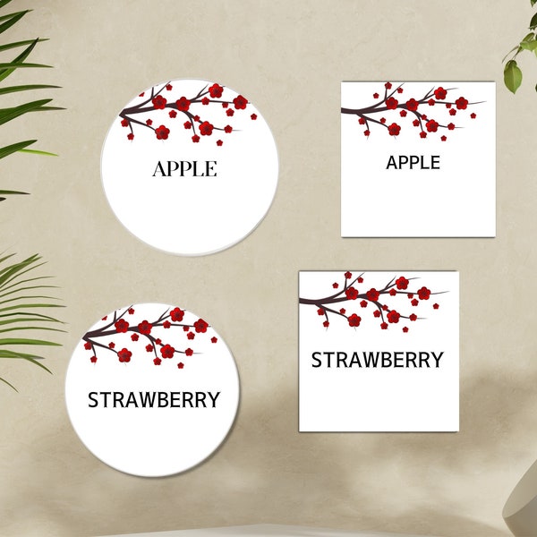 72 bewerkbare Mimosa Bar Juice Tags Cherry Blossom Baby Douche Bruiloft Verjaardag /Bar Juice Champagne Etiketten Afdrukbare Digitale Instant Download