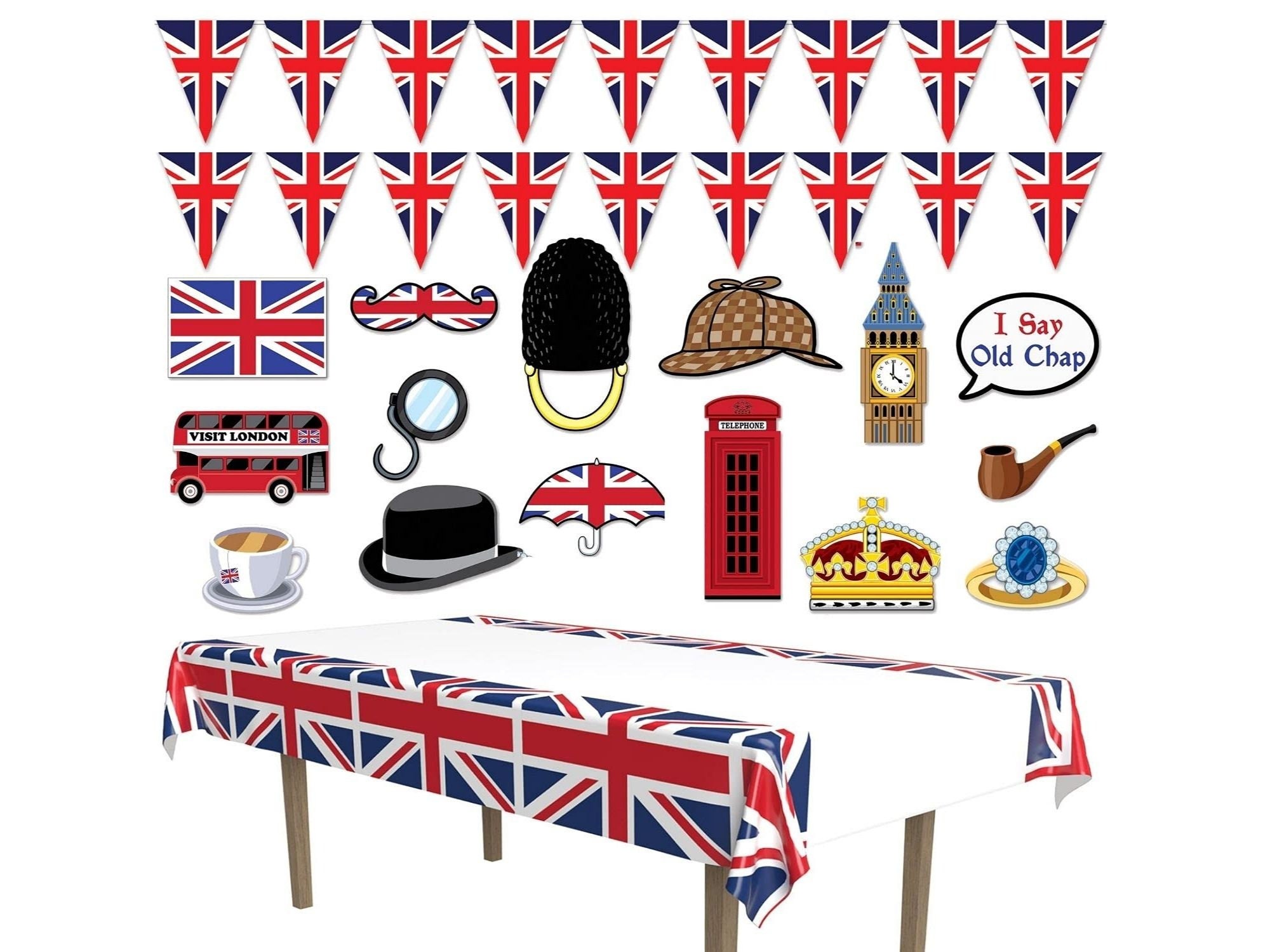 British Party Theme Decorations Union Jack British Tea Party Etsy