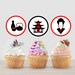 Asian Chinese Japanese Cupcake Toppers or Gift Tags Printable - Etsy